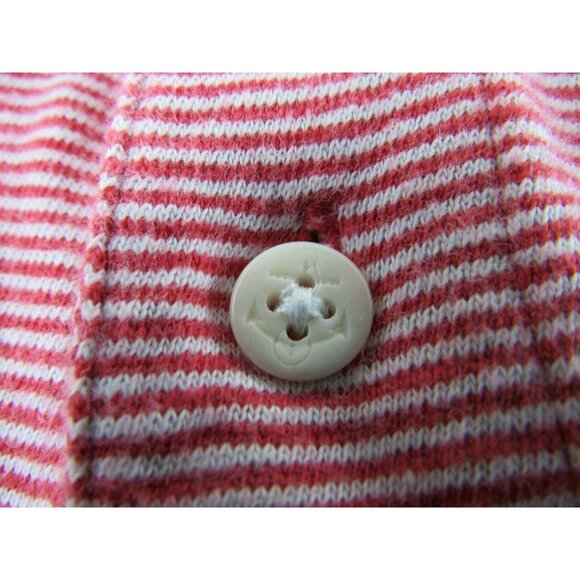 Vineyard Vines Mens Polo Shirt M Red White Striped Short Sleeve - Picture 4 of 6